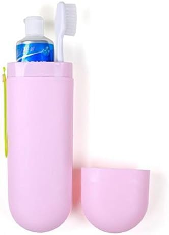 FASHRAMP 2Pcs Portable Candy Colors Plastic Toothbrush Toothpaste Case Holder for Daily and Travel Use Toothbrush Cup Protect Box Cover Pocket Storage Container for Camping - Image 3