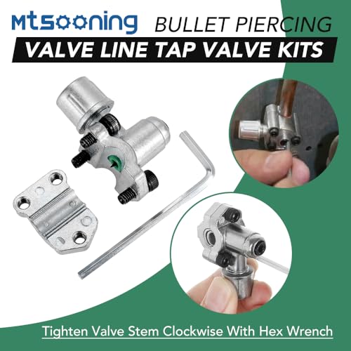 Mtsooning 4PCS BPV-31 Bullet Piercing Valve Kit, Adjustable Line Tap Valve for Air Conditioners HVAC 1/4", 5/16", 3/8" Tubing, Replacement for AP4502525 BPV31D GPV14 GPV31 GPV38 GPV56 MPV31 A/C HVAC - Image 4