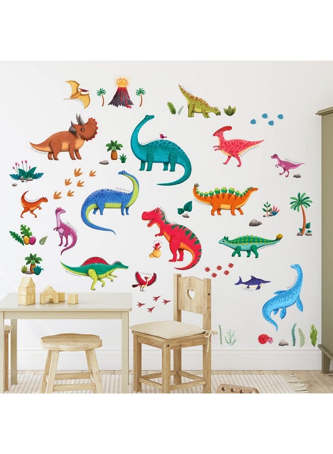 Decowall Ds92115 Large Dinosaur Wall Decals Dino Stickers For Kids Boys Baby Nursery Bedroom Living Room Classroom Playroom Home Decor Art Decoration - Image 2
