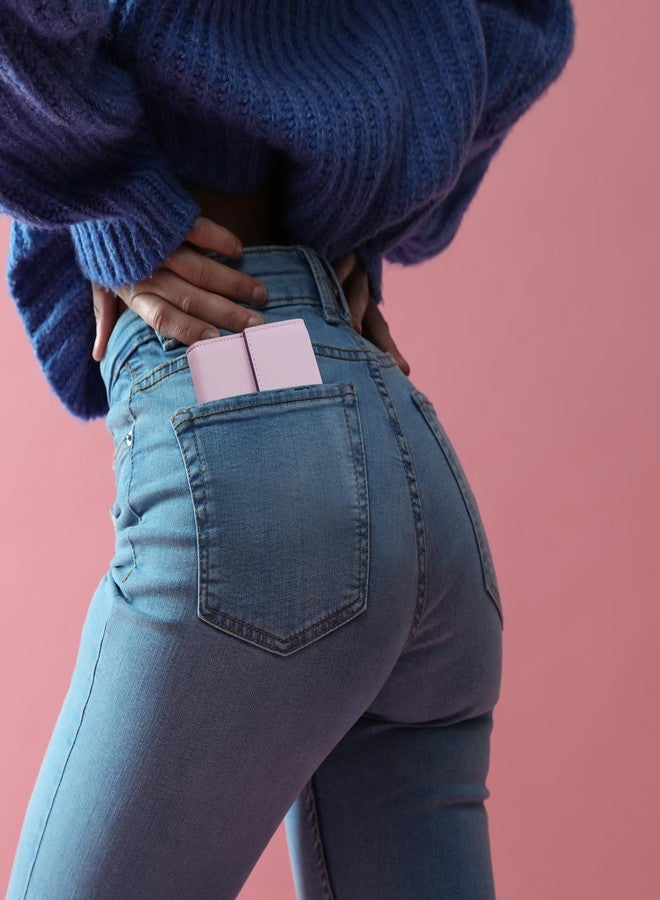 Travelambo RFID Blocking Wallet Women Small Womens Wallet Credit Card Holder Mini Compact Trifold Wallets for Women with Coin Pocket Zipper - Image 5