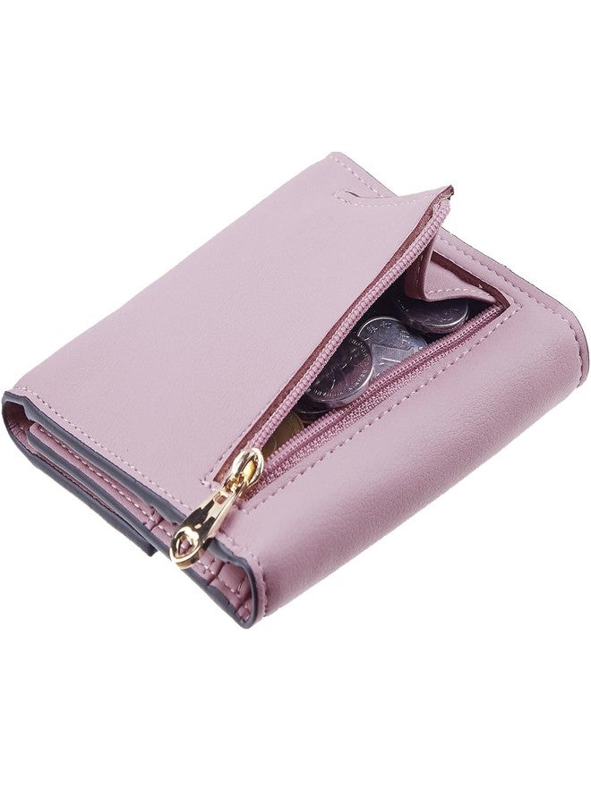 Travelambo RFID Blocking Wallet Women Small Womens Wallet Credit Card Holder Mini Compact Trifold Wallets for Women with Coin Pocket Zipper - Image 1