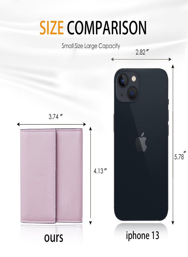 Travelambo RFID Blocking Wallet Women Small Womens Wallet Credit Card Holder Mini Compact Trifold Wallets for Women with Coin Pocket Zipper - Image 4