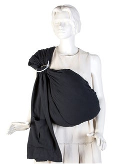 Baby Carrier Wrap, Sling and Ring Cotton Muslin Infant Carrier, Front Chest Newborn Toddler (Black)