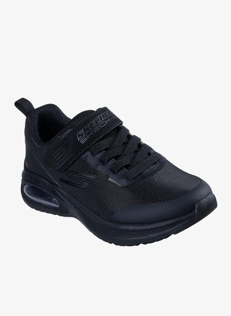 Skechers BLACK TEXTILE / SYNTHETIC / BLACK TRIM Kids Microspec Max Advance  | Best Price UAE