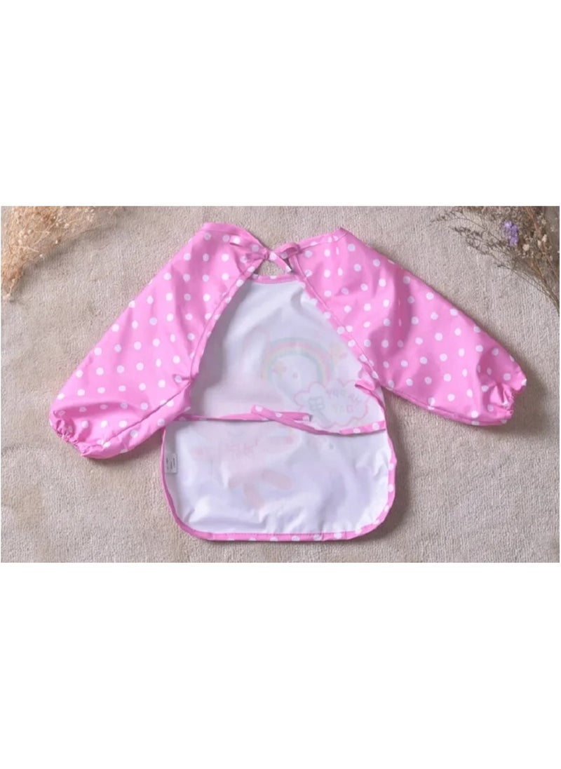 Mother Choice 1 Piece Waterproof Full Sleeved Baby Bibs I love Mama  - Image 3