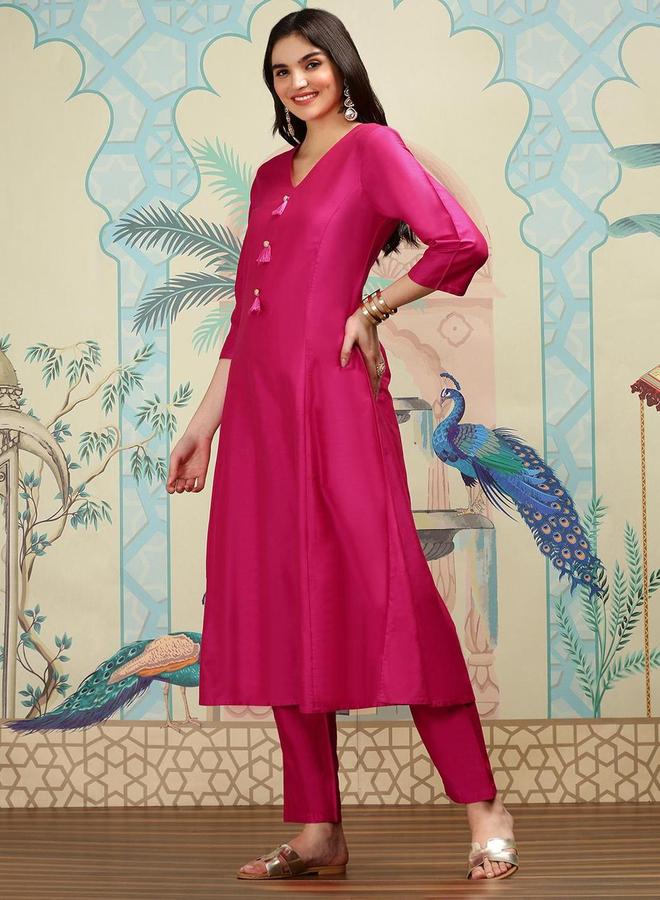 آي شين طقم إيشين كورتا مع بنطلون ودوباتا - Image 3