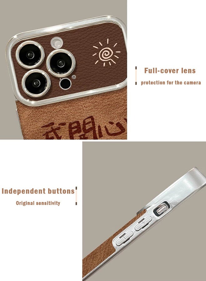 SUNDAREE Designed for iPhone Case, Cute PU Leather 3D Bear with Hand Bracelet Camera Lens Silicone Shockproof Protective Cover Phone Case (iPhone 17 Pro Max Case, Brown) - Image 4