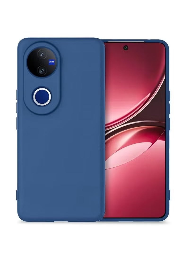 JAJEEK Vivo V50 5G 2025 Navy Blue Liquid Silicone Case – Slim Shockproof Protective Cover with Anti-Slip Grip, Soft Microfiber Lining, Scratch-Resistant Surface, and Lightweight Design - Image 3