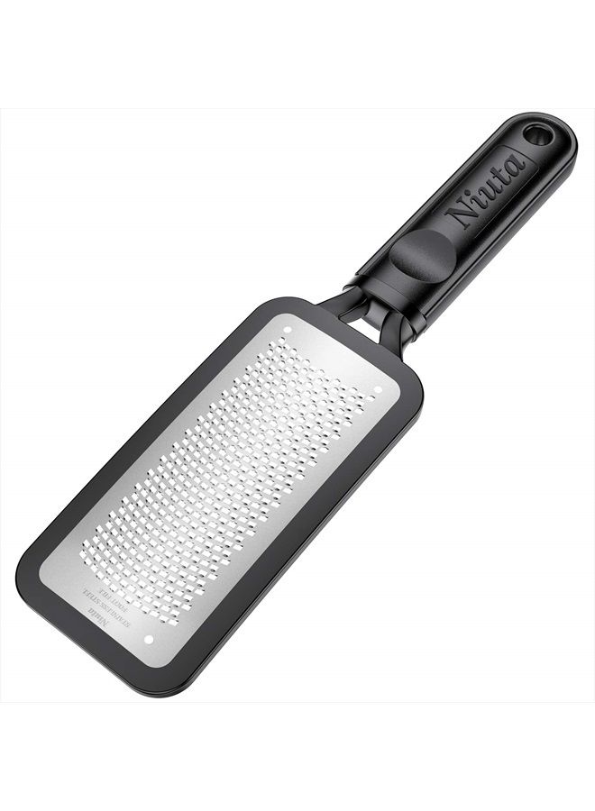 Niuta 【Factory Direct】 Colossal Foot Rasp Foot Scrubber And Callus Remover，Surgical Grade Stainless Steel Foot File, Can Be Used On Trimming Dead Skin, Callus ect., Black - Image 1