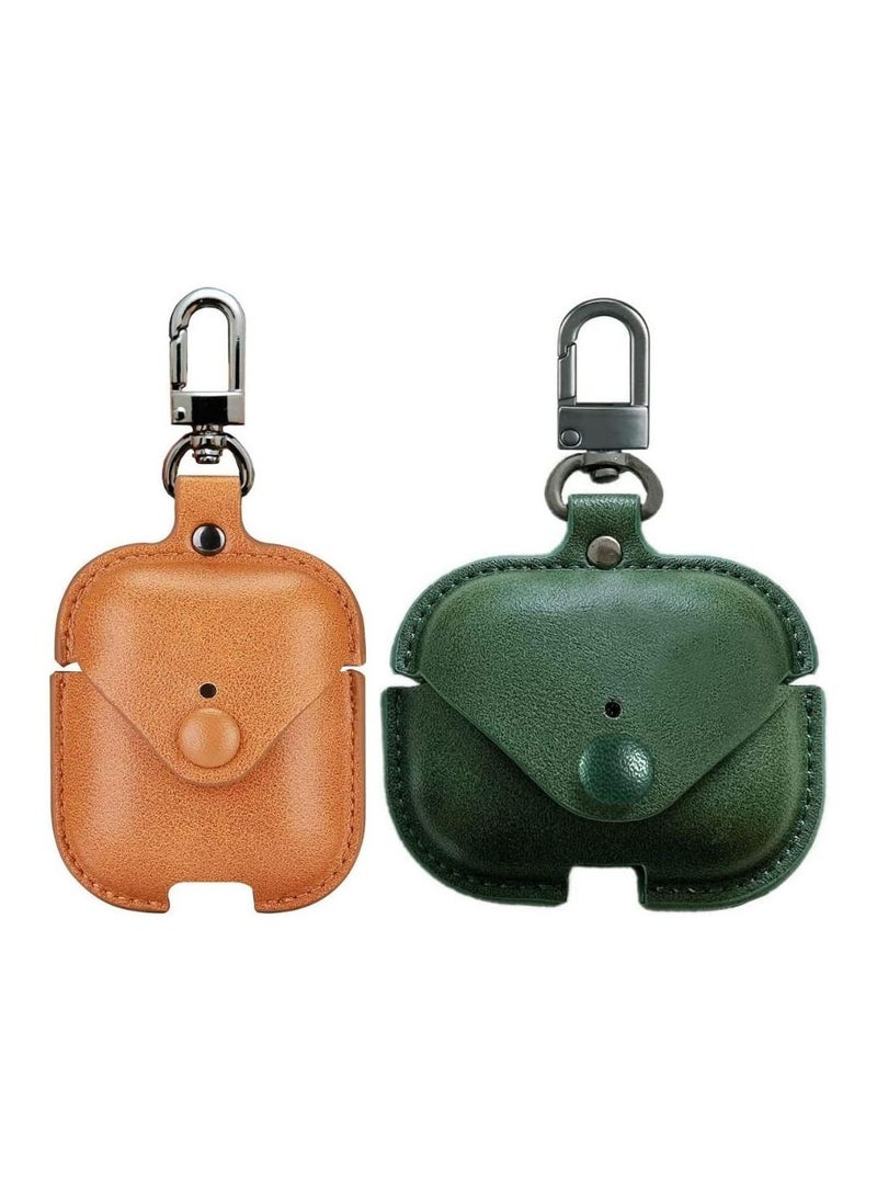 YOMNA - Apple Airpods 3 Case Women Men (Army Green) And Apple Airpods 1 / 2 Charging Case - Yellow  - Image 1