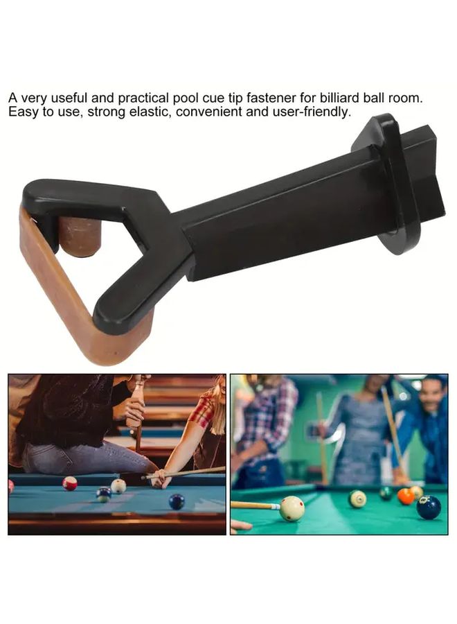 3 Pack Pool Cue Tip Clamp Set Elastic Rubber Fastener Tool for Billiard Accessories - Image 3