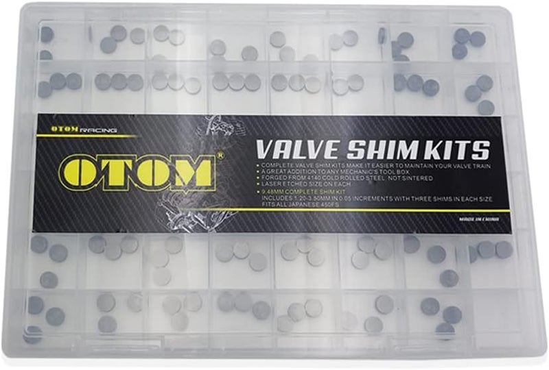 PROOTOM OTOM D9.48mm Thick 1.20-3.50mm Adjustable Valve Shim Kit for CRF450R CRF450X/RX YZ450F WR450F(141PCS) - Image 1