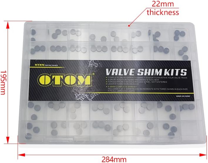 PROOTOM OTOM D9.48mm Thick 1.20-3.50mm Adjustable Valve Shim Kit for CRF450R CRF450X/RX YZ450F WR450F(141PCS) - Image 2