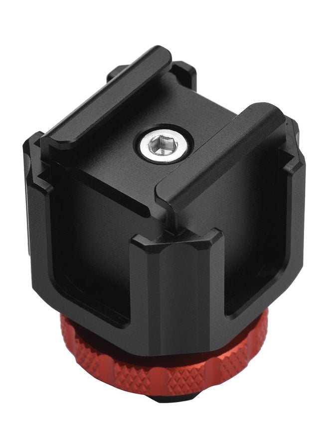 NIBEMINENT Aluminum Alloy Lightweight Cold Shoe Adapter Bracket Black - Image 1