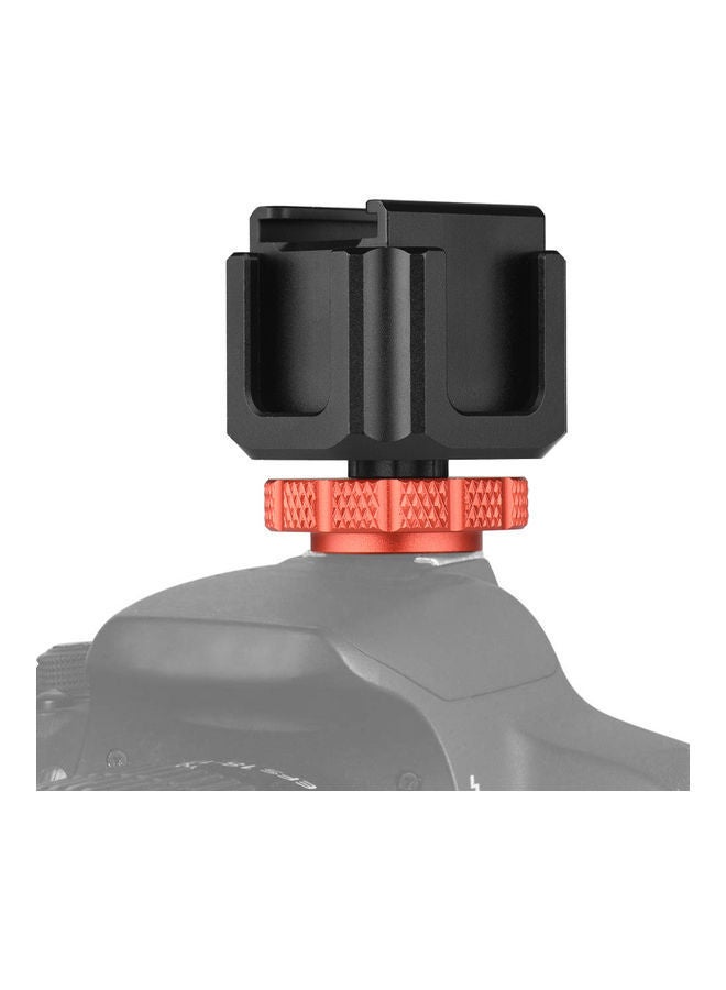 NIBEMINENT Aluminum Alloy Lightweight Cold Shoe Adapter Bracket Black - Image 2