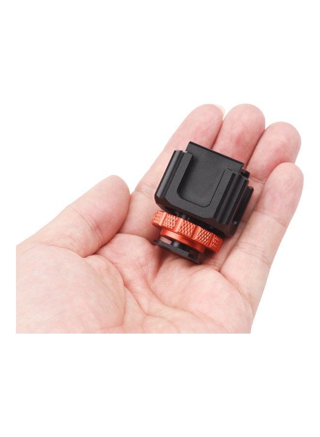 NIBEMINENT Aluminum Alloy Lightweight Cold Shoe Adapter Bracket Black - Image 3