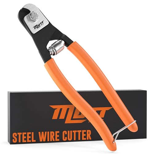 AMERICAN MUTT TOOLS Mutt Tools Steel Cable Cutters – Cable Cutters Heavy Duty for Steel Wire Rope – Cuts Wire Up to 5/32” in Diameter – Cuts Railing, Bicycle Brake Lines and Trucker Seals - Image 1