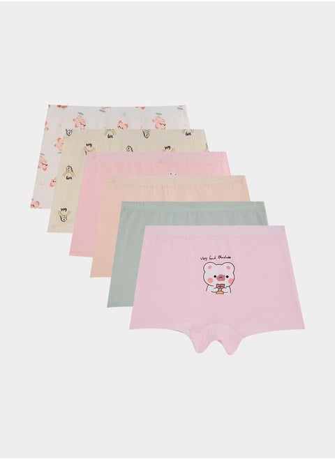 Pack of 6 - Cutie Cat Print Briefs