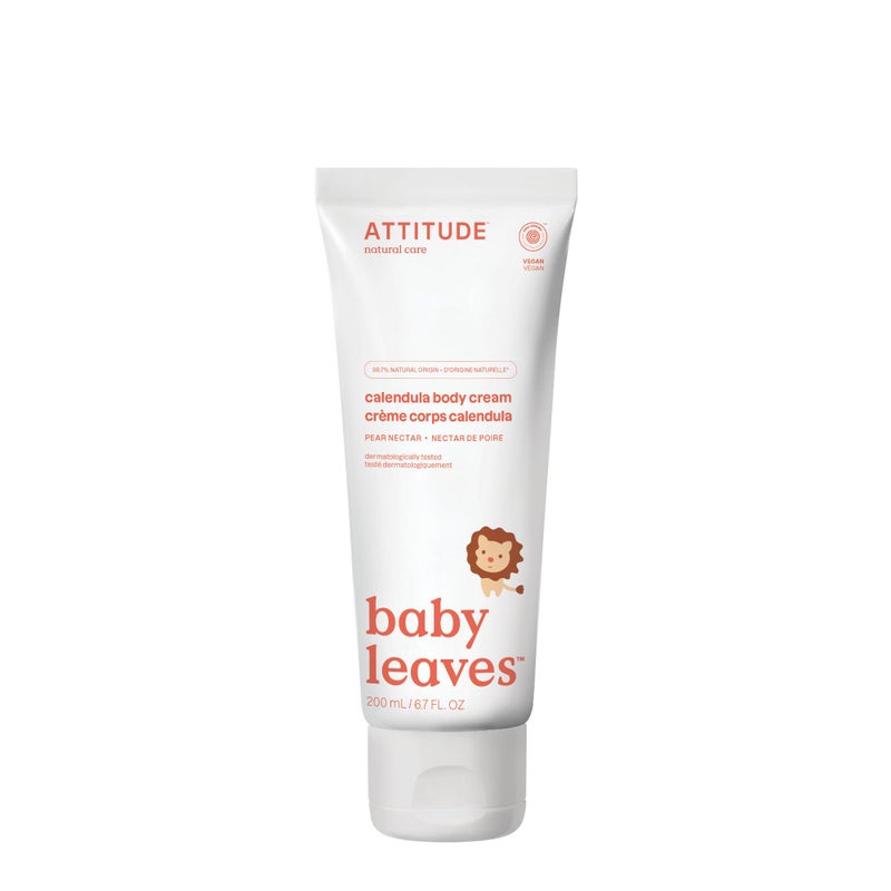 ATTITUDE Body Cream for Baby, EWG Verified, Made with Naturally Derived Ingredients, Vegan, Pear Nectar, 6.7 Fl Oz - Image 1
