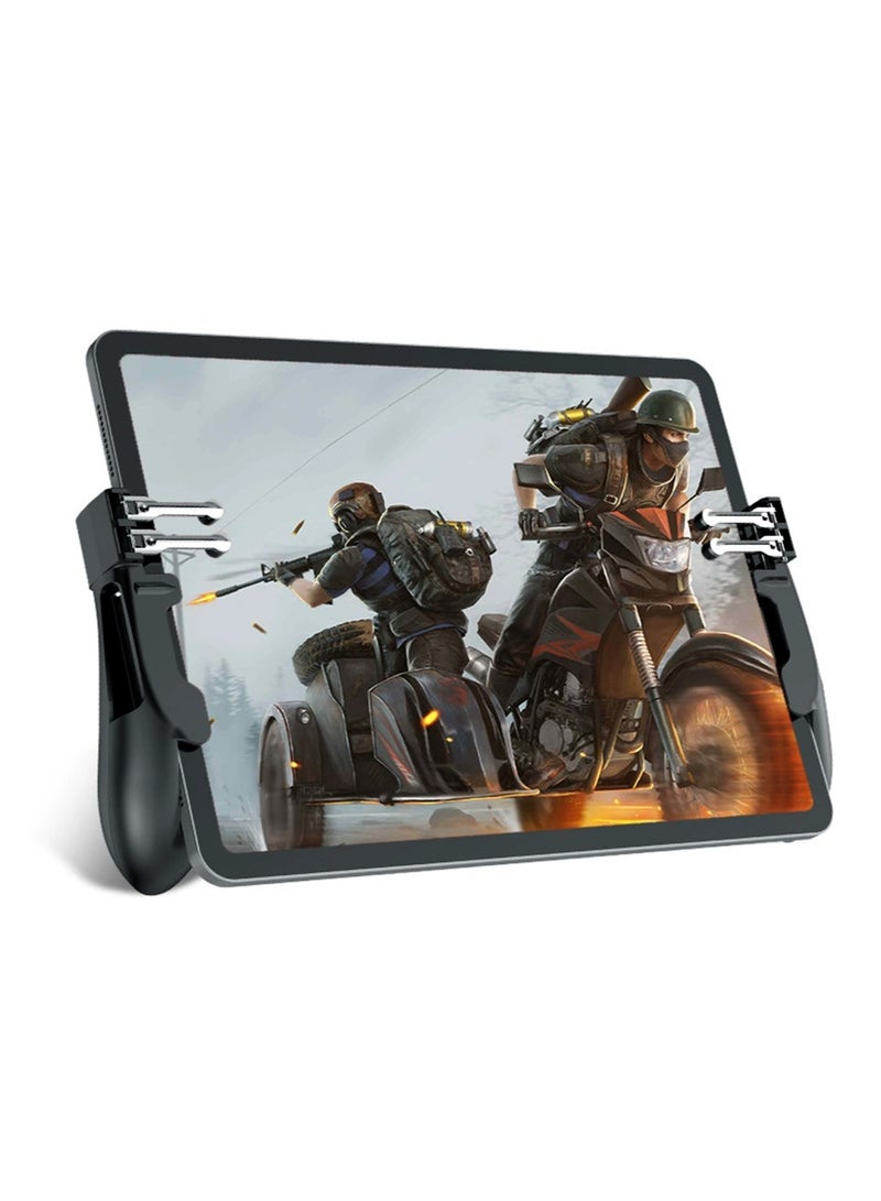 جهاز تحكم بمشغلات الألعاب المحمولة لأجهزة iPad وأجهزة أندرويد اللوحية، قبضة ألعاب مريحة بأربعة أصابع مع مشغلات حساسة لألعاب PUBG وألعاب إطلاق النار على الهواتف المحمولة - Image 1