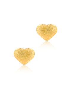 21K Gold Heart Earrings for Your Beloved
