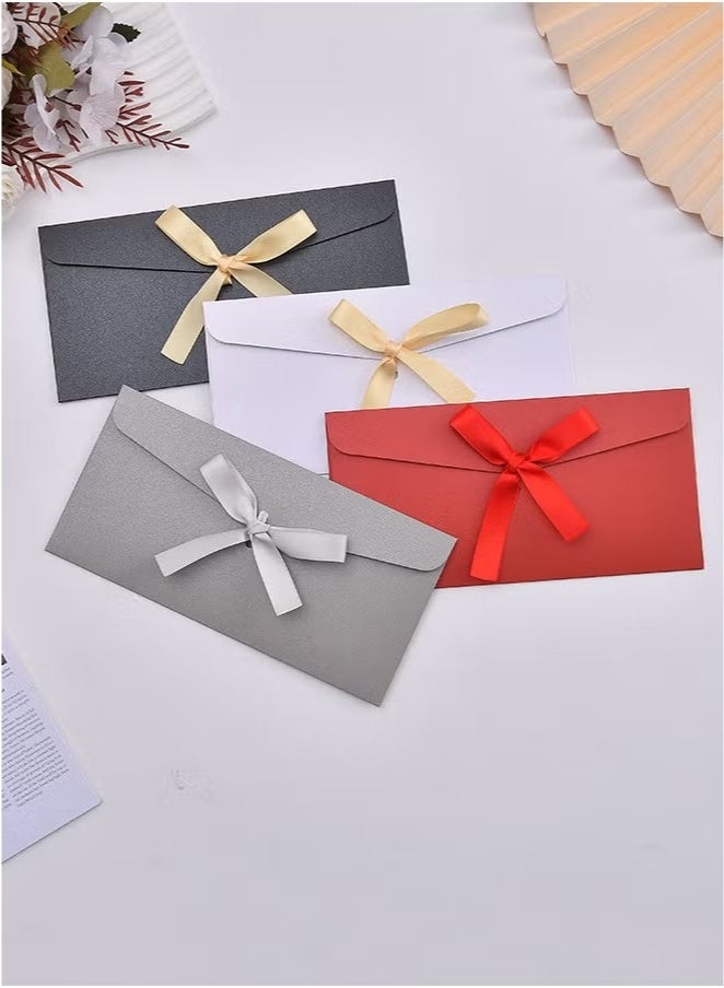10-Piece Vintage Colourful Kraft Bow Tie Paper Envelopes Kraft Paper Envelopes Invitation Envelopes Budget Envelopes - Image 5