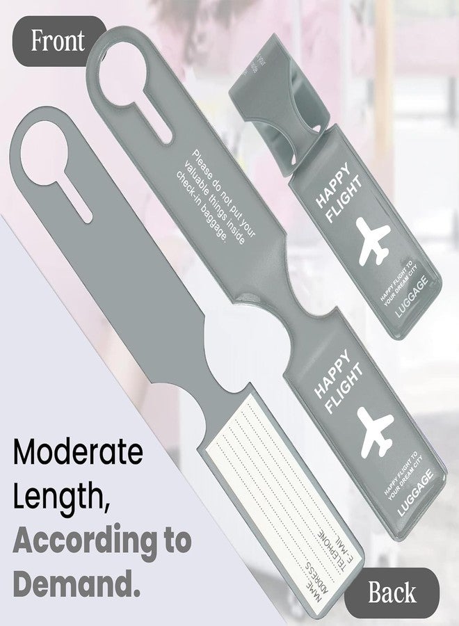KEMJO Luggage Tags, with Silicon Strap Travel Bag Tags for Easily Identification of Bags (Multicolour) - Image 4