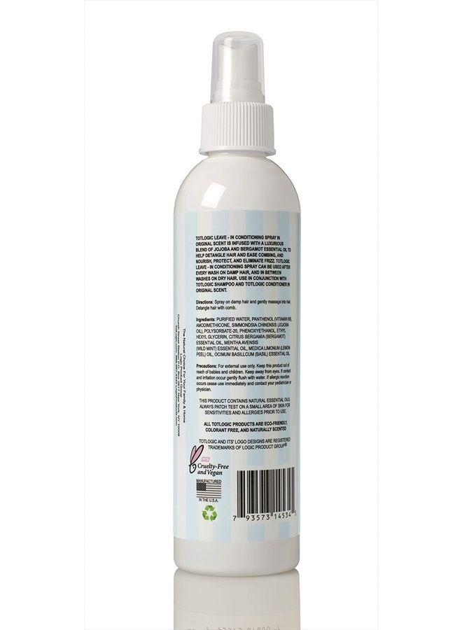 TotLogic Kids Detangler Hair Spray and Toddler Leave In Conditioner - Naturally Scented with Essential Oils - Original, 8 oz - Image 4