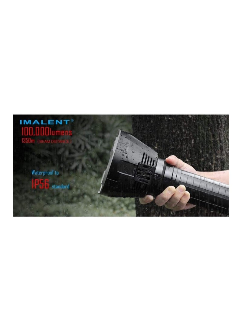 IMALENT - IMALENT MS18 Flashlight LED Rechargeable Bright Light with 100,000 Lumens - Case has a Strap, Wall Plug, & O-Rings - Bundle Includes a Lumintrail LTK-10... - Image 1