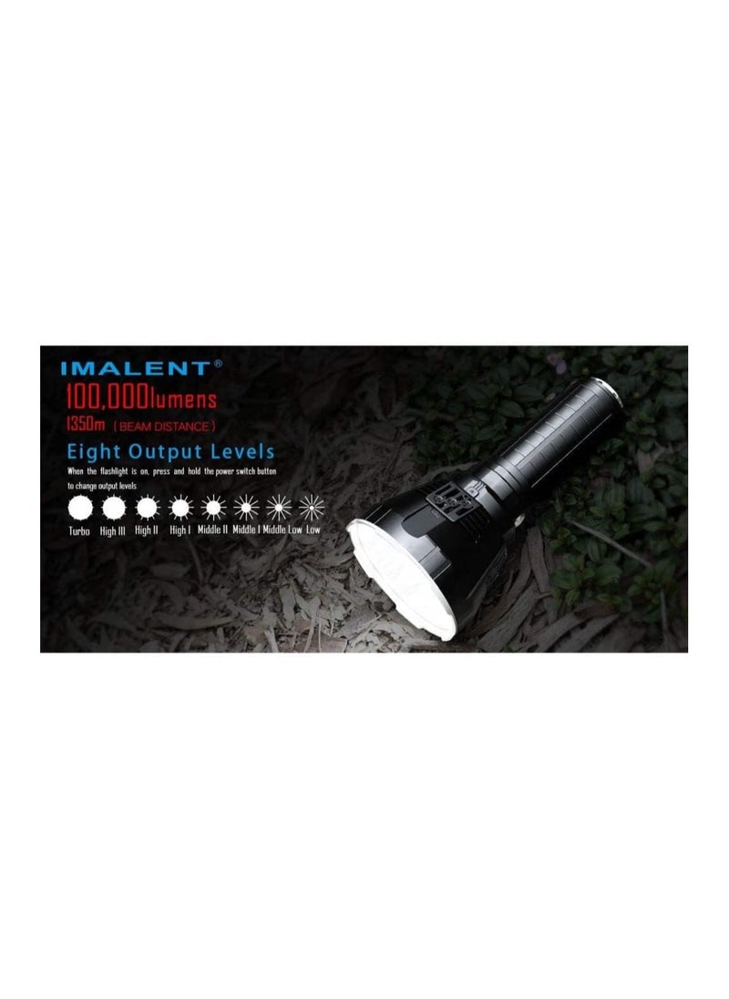 IMALENT - IMALENT MS18 Flashlight LED Rechargeable Bright Light with 100,000 Lumens - Case has a Strap, Wall Plug, & O-Rings - Bundle Includes a Lumintrail LTK-10... - Image 1