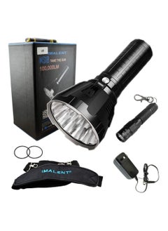 IMALENT MS18 Flashlight LED Rechargeable Bright Light with 100,000 Lumens - Case has a Strap, Wall Plug, & O-Rings - Bundle Includes a Lumintrail LTK-10...