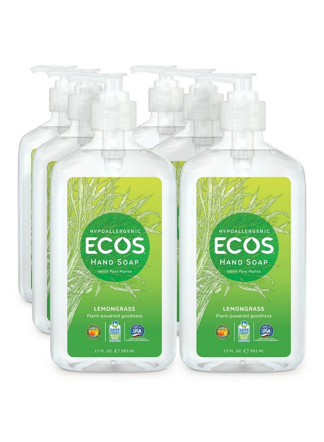 ECOS Hand Soap Hypoallergenic Lemongrass 17Oz Bottle (6 Pack) By Earth Friendly Products - Image 1