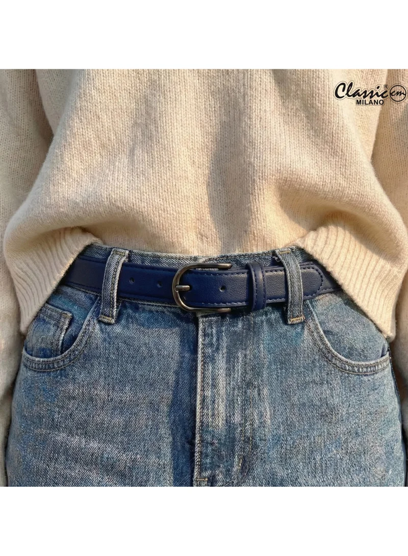 Classic Milano Classic Milano Women's Belt with Gift Box; Faux Leather Ladies Belt for Dresses, Jeans & Gowns; Stylish Womens Belt; Adjustable Girls Belt; Belt for Women | Full Length: 110 CM (Free Size - Fits up to the waist of 40 Inches / 100 CM)