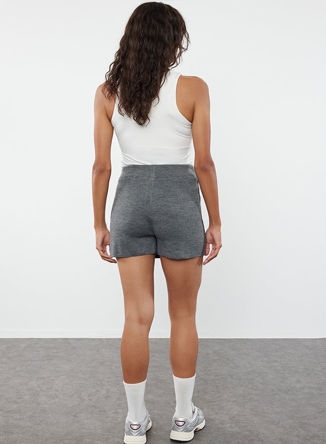 trendyol Anthracite Fitted Mini Short Skirt TWOAW23ET00246  - Image 5