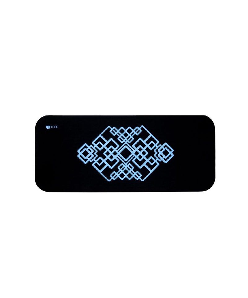 TEGO Stance Knee Pad | Joint Support Cushion for Yoga & Floor Workouts | Knees, Elbows & Wrists | Portable Fitness Pad (Black Blue, 25 x 60 x 2 (Thickness)) - Image 1