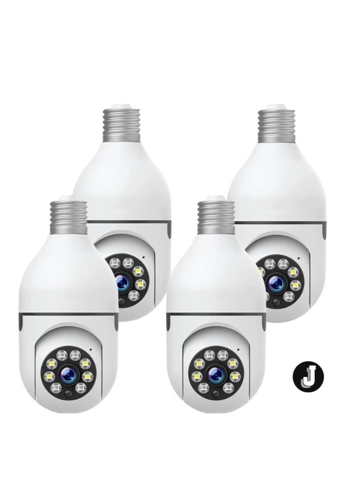 JAJEEK "(5-Pack) WiFi Light Bulb Cameras – 360° Wireless Outdoor Security Cameras with 1080P Color Night Vision & Motion Detection" - Image 1