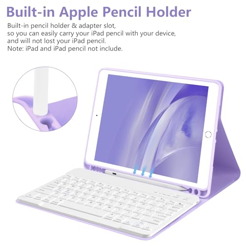 TaIYanG Keyboard Case for iPad 9th/8th/7th Generation,Smart Keyboard Case for iPad 10.2” 2021/2020/2019/ iPad Air 3rd Gen 2019/iPad Pro 10.5 2017 Case with Pencil Holder, Auto Wake/Sleep Function - Image 5