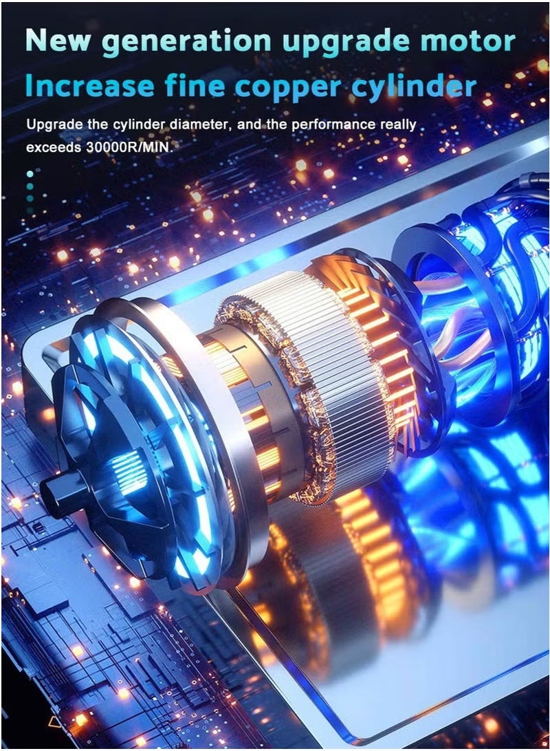 TIGER Portable Car Air Pump Tyre Inflator – Compact 150 PSI Rechargeable Air Compressor with Auto Shut-Off, Dual LCD Display & Bright LED Light | Fast Inflation for Car, Bicycle, Motorcycle, Sports Ball, Air Mattress | Cordless & Travel-Friendly Pump - Image 5