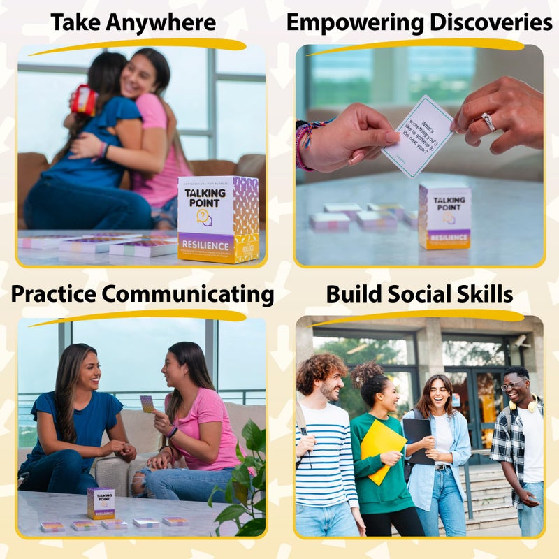 TALKING POINT CARDS 200 Resilience Conversation Starter Cards for Stronger Families - Build Trust, Safety and Connection Through Transitions or Life Changes - Deeper Discussion Parents Children's Therapy Icebreaker Game - Image 5