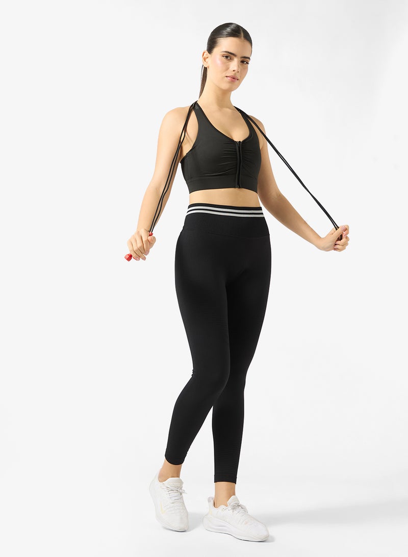 FRWD Zip Up Cutout Detail Sports Bra - Image 4