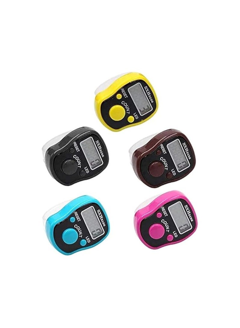 Generic - Mini Digital Counter with LED Display and Light, Perfect for Tasbeeh or Repeat Counting Yellow - Image 1