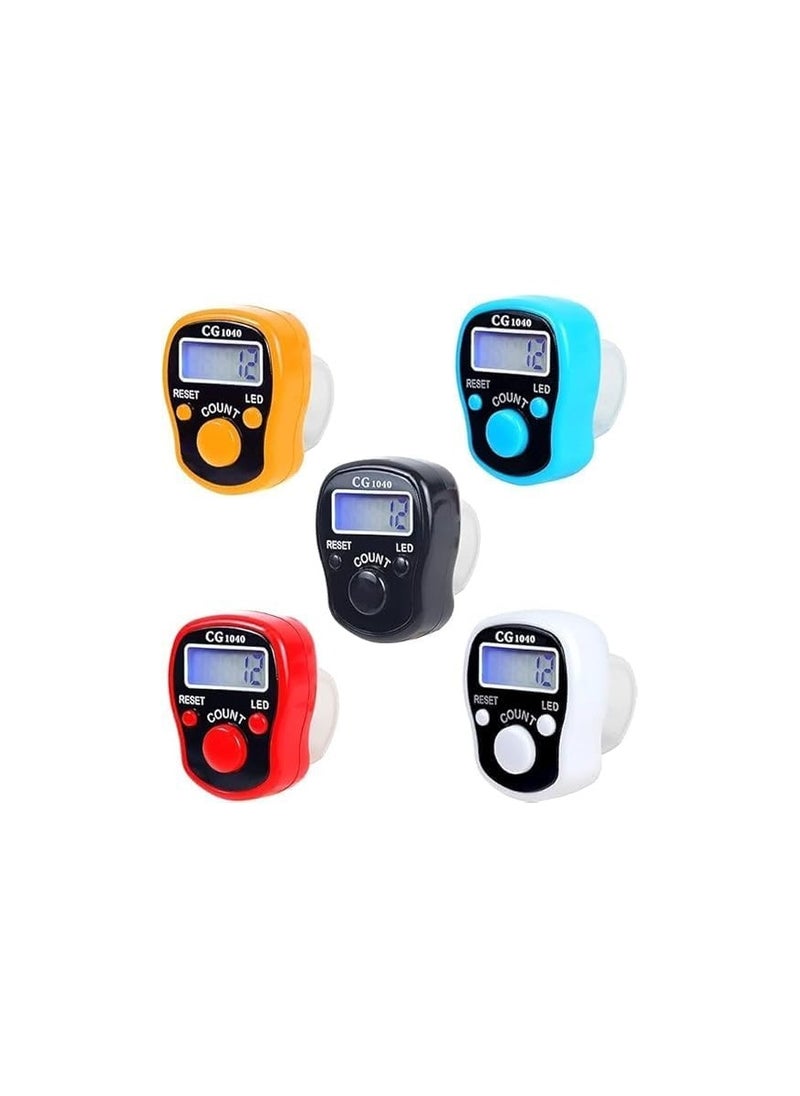 Generic - Mini Digital Counter with LED Display and Light, Perfect for Tasbeeh or Repeat Counting Yellow - Image 1