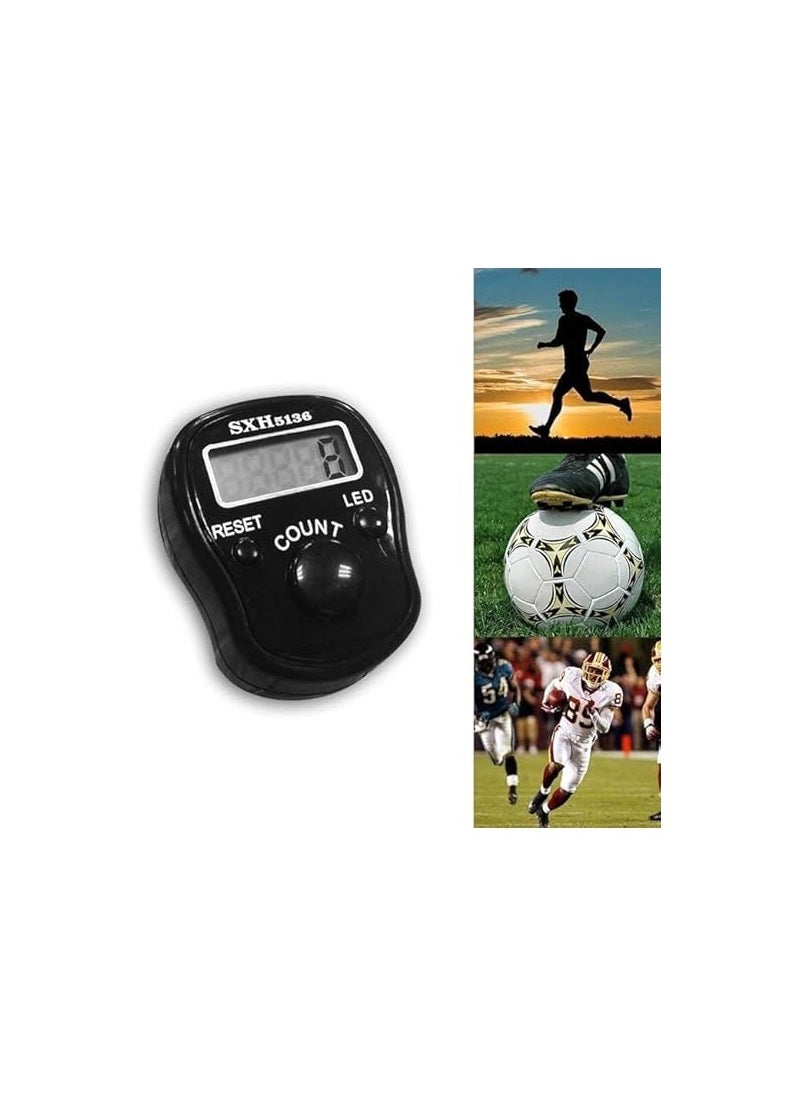 Generic - Mini Digital Counter with LED Display and Light, Perfect for Tasbeeh or Repeat Counting Yellow - Image 1