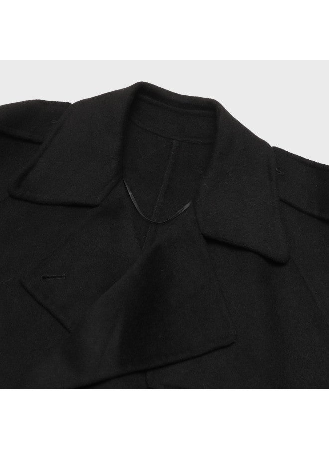 Zara women's Minimalist High-end Casual Blazer - Relaxed Fit, Comfortable Double-breasted Notch Lapel Coat - Image 4
