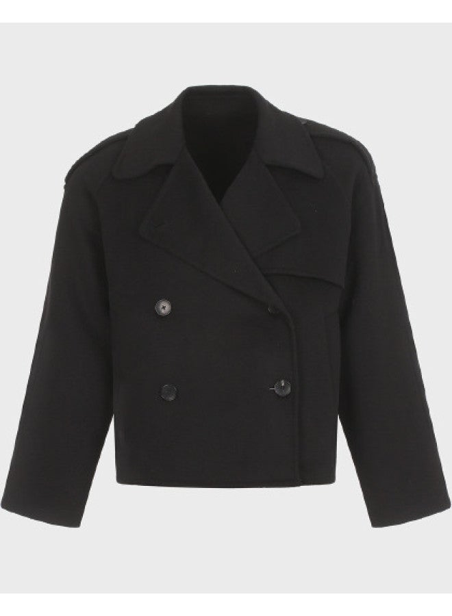 Zara women's Minimalist High-end Casual Blazer - Relaxed Fit, Comfortable Double-breasted Notch Lapel Coat - Image 1