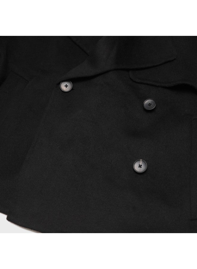 Zara women's Minimalist High-end Casual Blazer - Relaxed Fit, Comfortable Double-breasted Notch Lapel Coat - Image 5