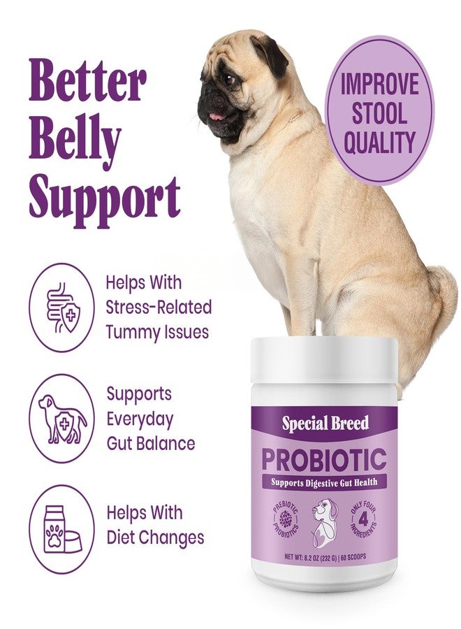 Special Breed Probiotics for Dogs - Dog Probiotics Powder for Digestive Health, Gut Support & Immune Boost - Premium Blend with Prebiotics & Digestive Enzymes - Maximum Potency - 60 Scoops - Image 2