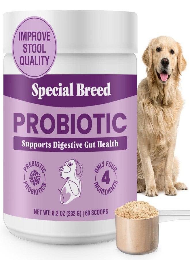 Special Breed Probiotics for Dogs - Dog Probiotics Powder for Digestive Health, Gut Support & Immune Boost - Premium Blend with Prebiotics & Digestive Enzymes - Maximum Potency - 60 Scoops - Image 1
