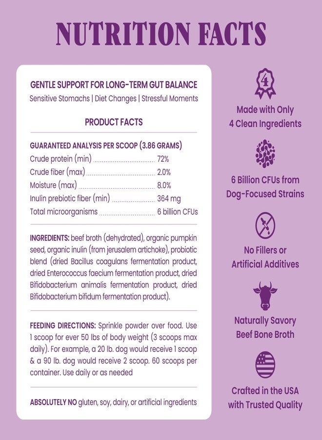 Special Breed Probiotics for Dogs - Dog Probiotics Powder for Digestive Health, Gut Support & Immune Boost - Premium Blend with Prebiotics & Digestive Enzymes - Maximum Potency - 60 Scoops - Image 5