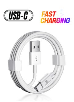 Rock Pow 1-Pack 3ft USB C Cable 3A Fast Charge, USB A to Type C Charger Cord Braided Compatible with Samsung Galaxy A10e A20 A50 A51 A71 S20 S10 S9 S8 Plus S10E Note 20 10 9 8 Moto G7 G8  - Image 1